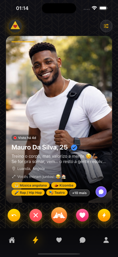 Tela do app Placa do Amor